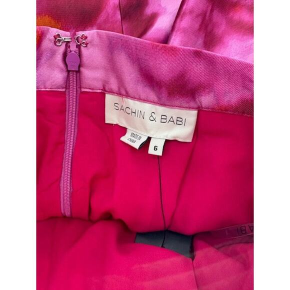 SACHIN + BABI “Ava” Maxi Skirt with Pockets in Floral Pink Watercolor – 6 NWT - Picture 5 of 9